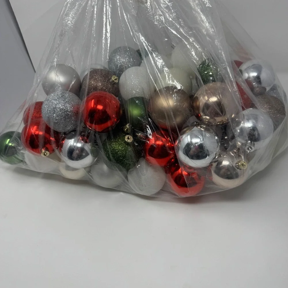 Mixed Lot of Classic Round Shatterproof Christmas Ball Ornaments Shiny Matte